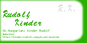 rudolf kinder business card